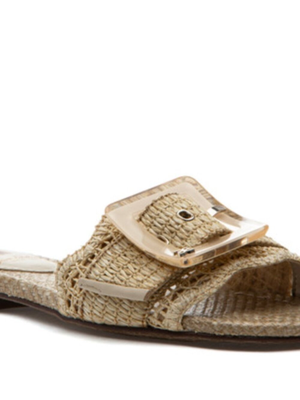 Sam Edelman Bambi Raffia Buckle Slide Sandal